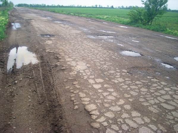 Состояние дороги Разлив-Надежовка Белозерского района Херсонской области