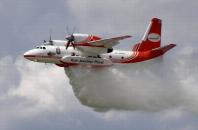 Для ликвидации лесного пожара в Голопристанском районе использовали самолеты