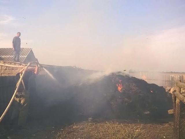 Пожар в поселке Маринское