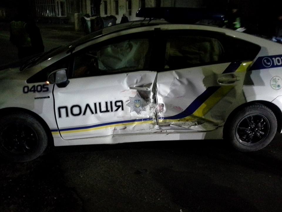 В Херсоне разбили первый патрульный «Prius»