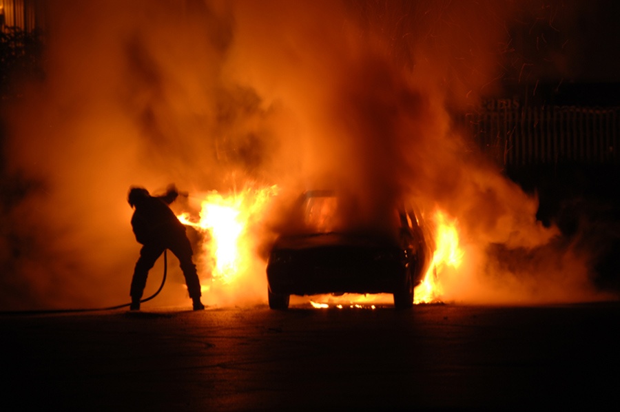 Новость В Херсоне сгорел очередной автомобиль
