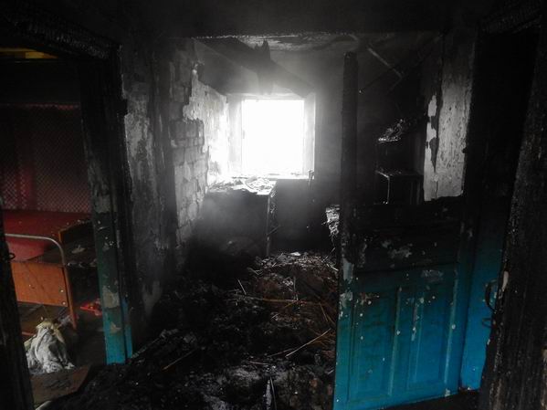 Сгорел дом в Херсонской области
