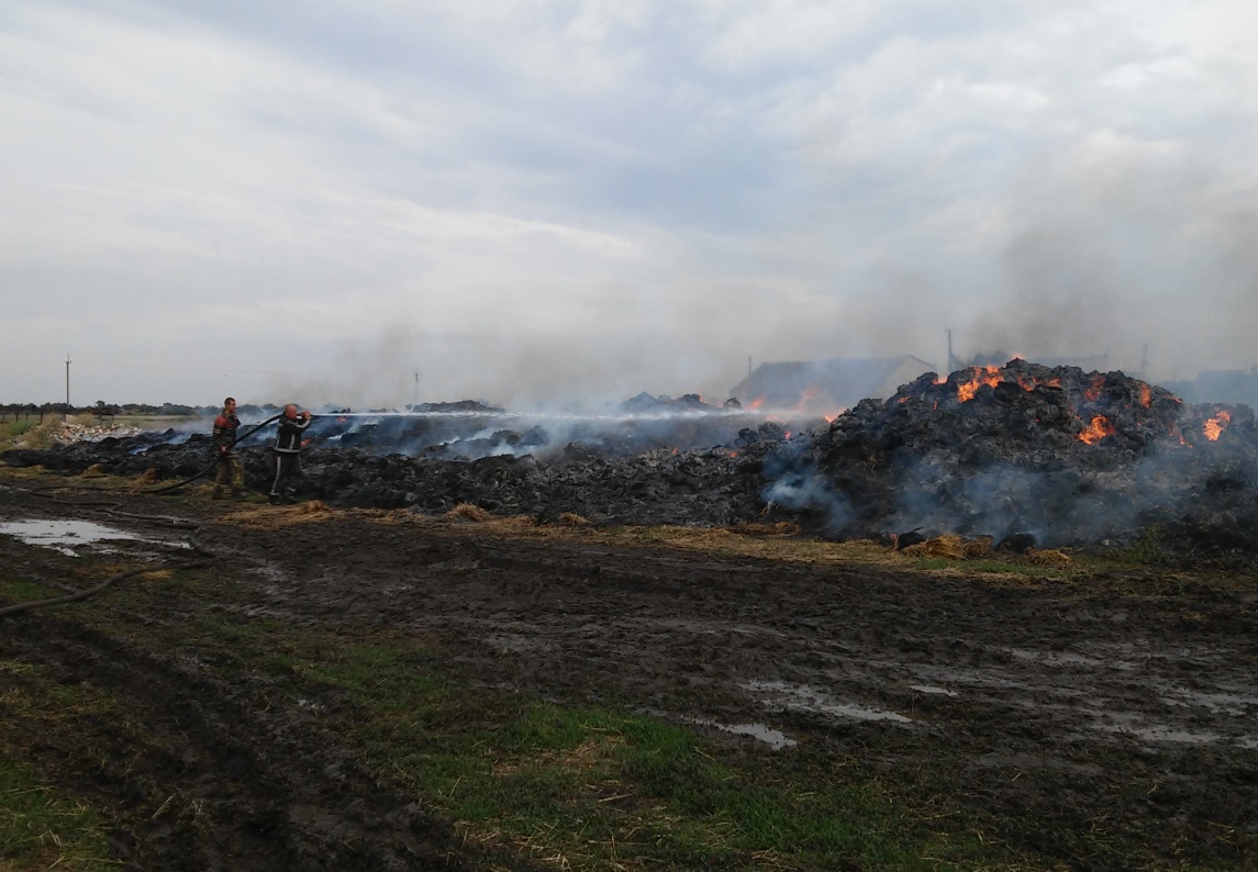 Новость На Херсонщине из-за удара молнии загорелось 30 тонн соломы