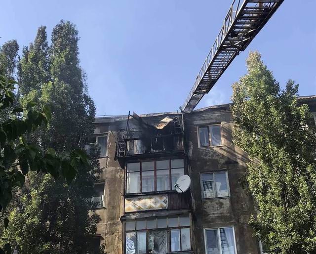 Пожар в жилом доме Новой Каховки